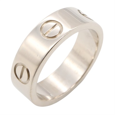 CARTIER Love Ring 18KWG White Gold Used unisex US size 5 #50