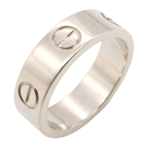 CARTIER Love Ring 18KWG White Gold Used unisex US size 5 #50