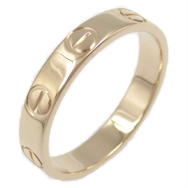 CARTIER Mini Love Ring 18KPG Pink Rose Gold Used women US size 4.5 #48
