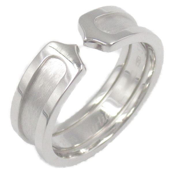 CARTIER C2 Ring 18KWG White Gold Used Unisex US size 7.75 #57