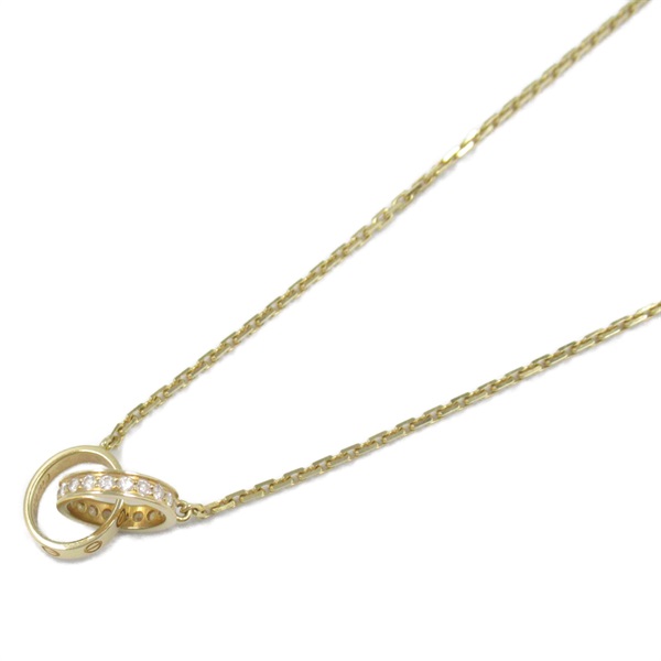 CARTIER Baby Love Diamond Necklace 18KYG Yellow Gold Used women Pendant
