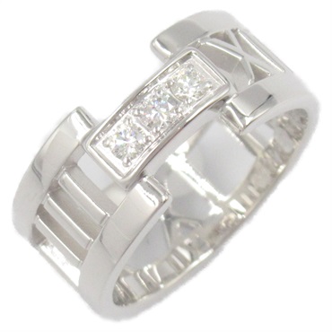 TIFFANY＆CO Atlas Diamond Ring 18KWG White Gold Used women US size 5.25