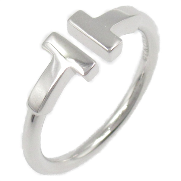 TIFFANY＆CO T wire Ring 18KWG White Gold Used Women US size 4.75
