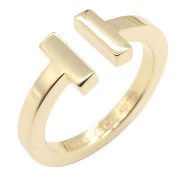 TIFFANY＆CO T Square Ring 18KYG Yellow Gold Used women US size 6.25