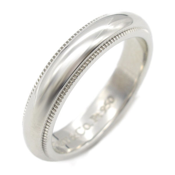 TIFFANY＆CO Milgrain Ring Pt950 Platinum Used unisex US size 4.75