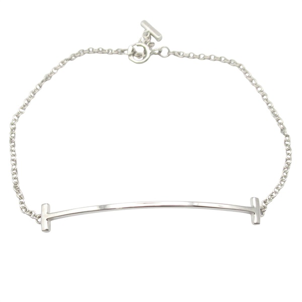 TIFFANY＆CO T Smile Medium Bracelet 18KWG White Gold Used unisex