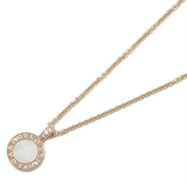 BVLGARI Bulgari Necklace 18KPG Gold Diamond Carnelian Mother of Pearl Used women