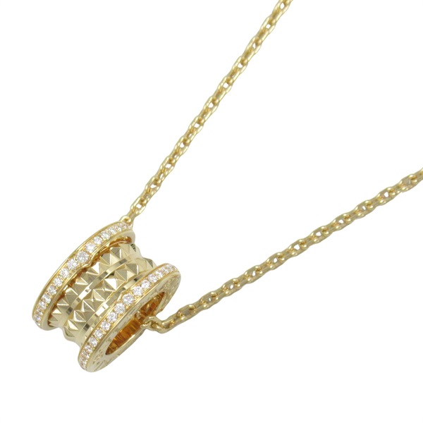 BVLGARI B-zero1 Lock Diamond Necklace pendant 18KYG Yellow Gold Used women