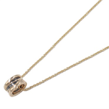 BVLGARI B-zero1 Design Legend Necklace Ceramic 18KPG Rose Gold Black Used unisex