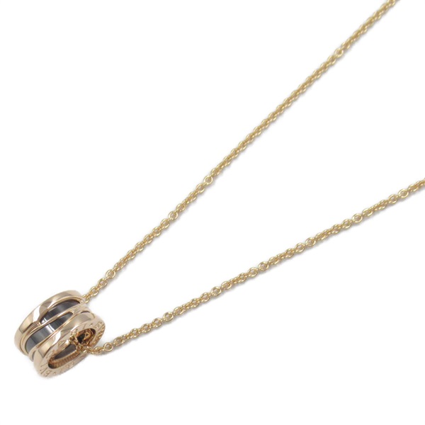 BVLGARI B-zero1 Design Legend Necklace Ceramic 18KPG Rose Gold Black Used unisex