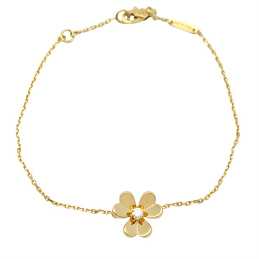 Van Cleef & Arpels Frivole Mini Diamond Bracelet 18KYG Yellow Gold Used Women