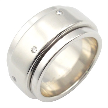 PIAGET Flat Possession Diamond Ring 18KWG White Gold Used 6.25 #52