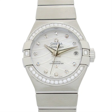 OMEGA Constellation Plume 11P Diamond Wrist Watch 123.15. Auto SS Used Women
