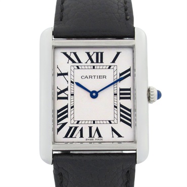 CARTIER Tank Solo LM Wrist Watch WSTA0028 Quartz Stainless Steel Used mens