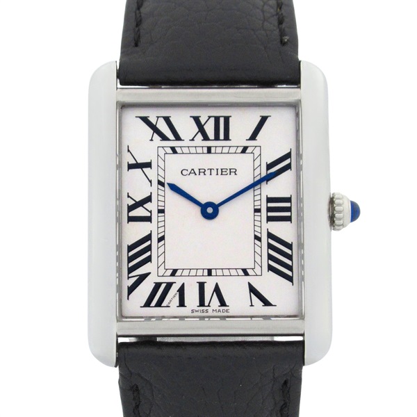 CARTIER Tank Solo LM Wrist Watch WSTA0028 Quartz Stainless Steel Used mens