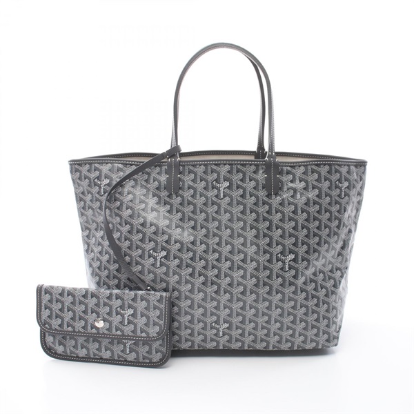 GOYARD Saint Louis PM Tote Bag canvas leather Gray Multicolor Women