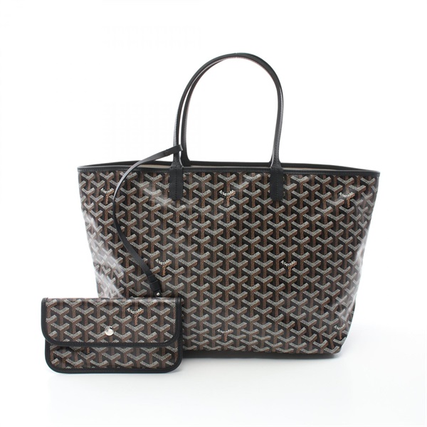 GOYARD Saint Louis PM Tote Bag canvas leather Black Multicolor Used Women