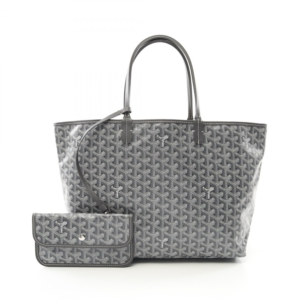 GOYARD Saint Louis PM Tote Bag canvas leather Gray Multicolor Used Women