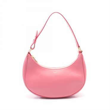 CELINE AVA Shoulder Bag leather Pink Used Women GHW