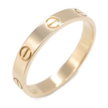 CARTIER Mini Love Ring 18KPG Pink Rose Gold Used  US size 9.25 #60