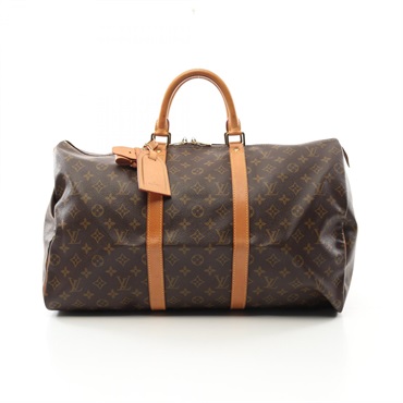 LOUIS VUITTON Keepall 50 travel hand bag M41426 Monogram leather Brown Used LV