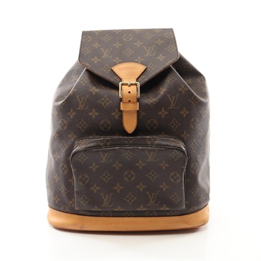 LOUIS VUITTON Montsouris GM Rucksack Backpack M51135 Monogram leather Brown Used