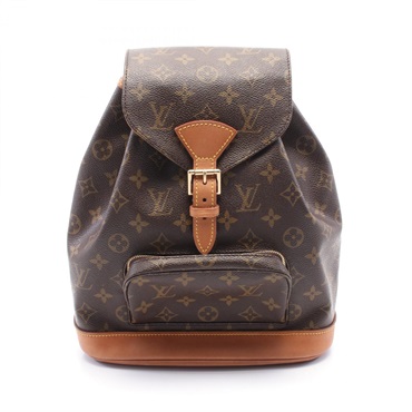 LOUIS VUITTON Montsouris MM Rucksack Backpack M51136 Monogram leather Brown Used