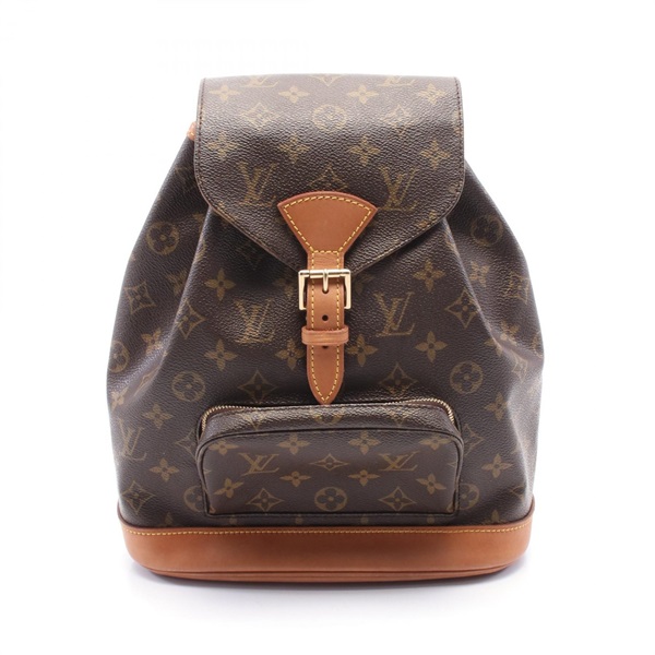 LOUIS VUITTON Montsouris MM Rucksack Backpack M51136 Monogram leather Brown Used