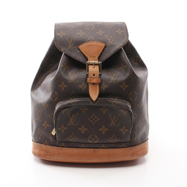 LOUIS VUITTON Montsouris MM Rucksack Backpack M51136 Monogram leather Brown Used