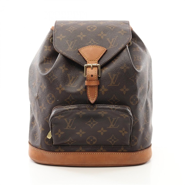 LOUIS VUITTON Montsouris MM Rucksack Backpack M51136 Monogram leather Brown Used