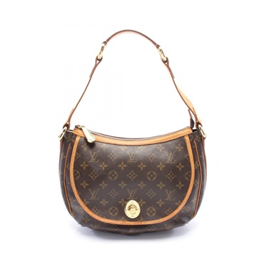 LOUIS VUITTON Tolum PM Monogram Shoulder Bag M40076 PVC Brown Used Women
