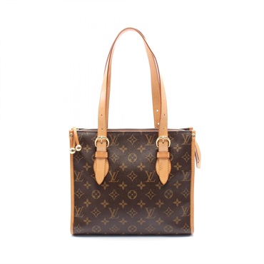 LOUIS VUITTON Popincourt Monogram Tote Bag M40007 PVC Brown Used Women