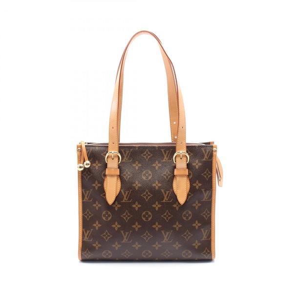 LOUIS VUITTON Popincourt Monogram Tote Bag M40007 PVC Brown Used Women