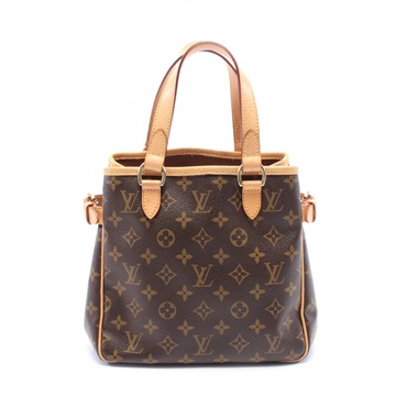 LOUIS VUITTON Batignoll Monogram Handbag M51156 PVC leather Brown Used Women