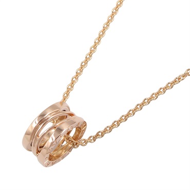 BVLGARI B-zero1 Design Legend Necklace Pendant 18KPG Pink Rose Gold Used Unisex