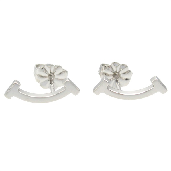 TIFFANY＆CO T Smile Pierced earrings 18KWG White Gold Used women
