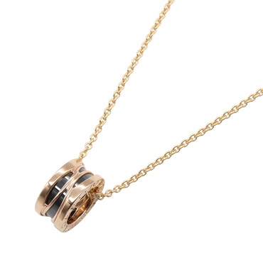 BVLGARI B-zero 1 Design Legend Necklace 18KPG Rose Gold Black Gold Used Unisex