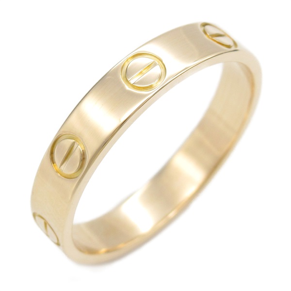 CARTIER Mini Love Ring 18PG Pink Rose Gold Used unisex US size 6.5 #53