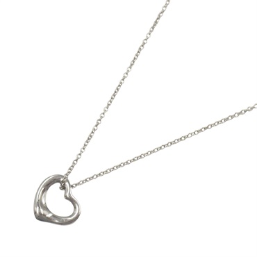 TIFFANY＆CO Open Heart Necklace pendant Pt950 Platinum Used women