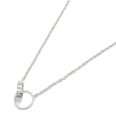 CARTIER Baby Love Necklace Pendant 18KWG White Gold Used unisex