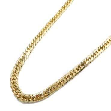 JEWELRY Double 6 Side Flat link Chain Necklace 50cm 18KYG Yellow Gold Used