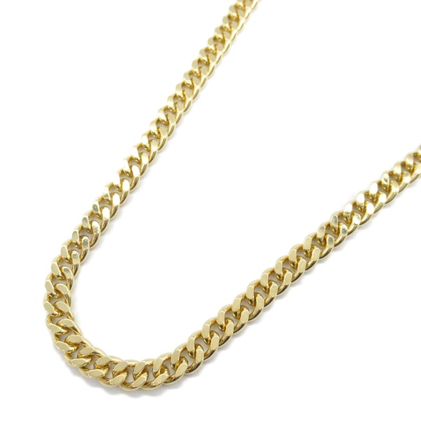 JEWELRY Single 2 Side Flat Link Chain Necklace 60cm 18KYG Yellow Gold Used