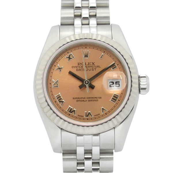 ROLEX Datejust D Wrist Watch 179174 Automatic 18KWG White Gold SS Used Women