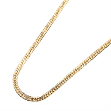 JEWELRY Double 6 Side Flat link Chain Necklace 50cm 18KYG Yellow Gold Used