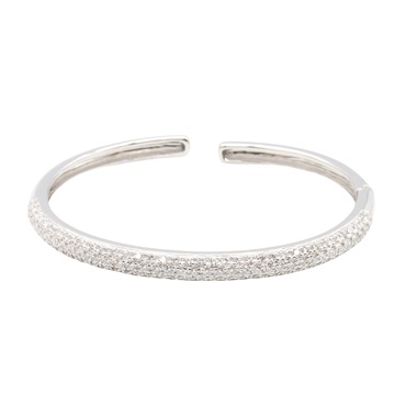 JEWELRY Bangle 16cm 18KWG White Gold Diamond Used Women