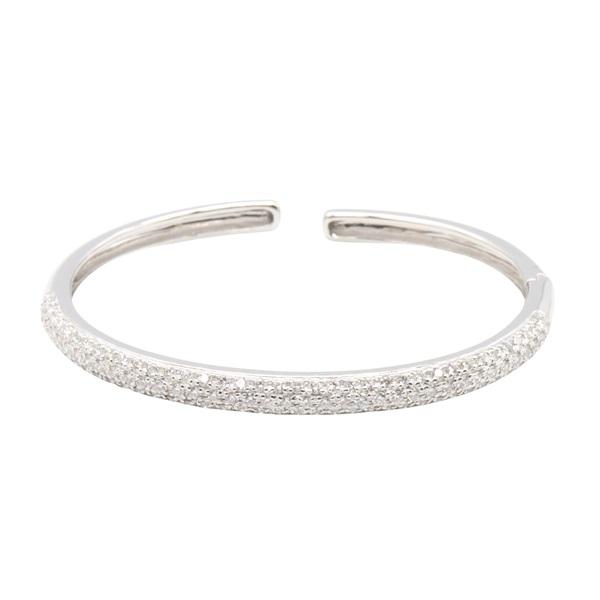 JEWELRY Bangle 16cm 18KWG White Gold Diamond Used Women
