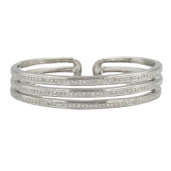JEWELRY Bangle 16cm 18KWG White Gold Diamond Used Women