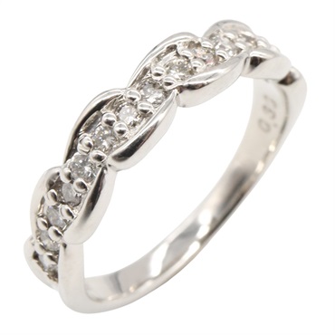 JEWELRY Ring Pt900 Platinum Diamond Used Women Size 5.75