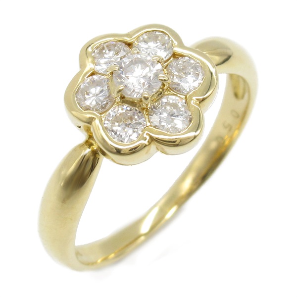 JEWELRY Ring 18KYG Yellow Gold Diamond Used Women Size 5