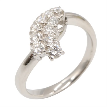 JEWELRY Diamond Ring Pt900 Platinum Used Women US size 5.75